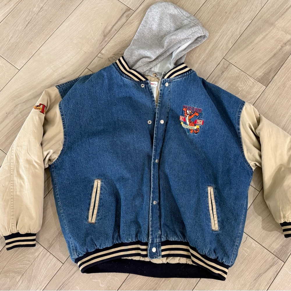 Disney Blue and Beige Varsity Jacket